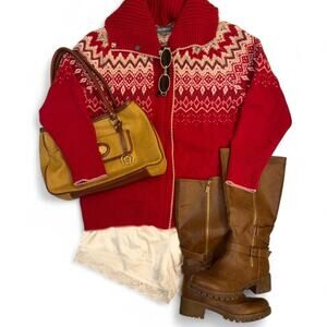 vtg retro eddie bauer fair isle fishermancore coastal beach